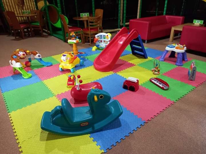 Three-storey soft play frame at Jungle Madness